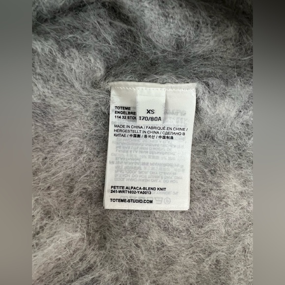 Toteme Petite alpaca-blend knit light grey melange - Picture 4 of 4